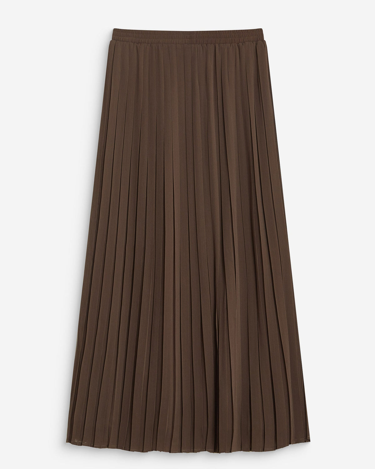 Kaki Pleated Maxi Skirt