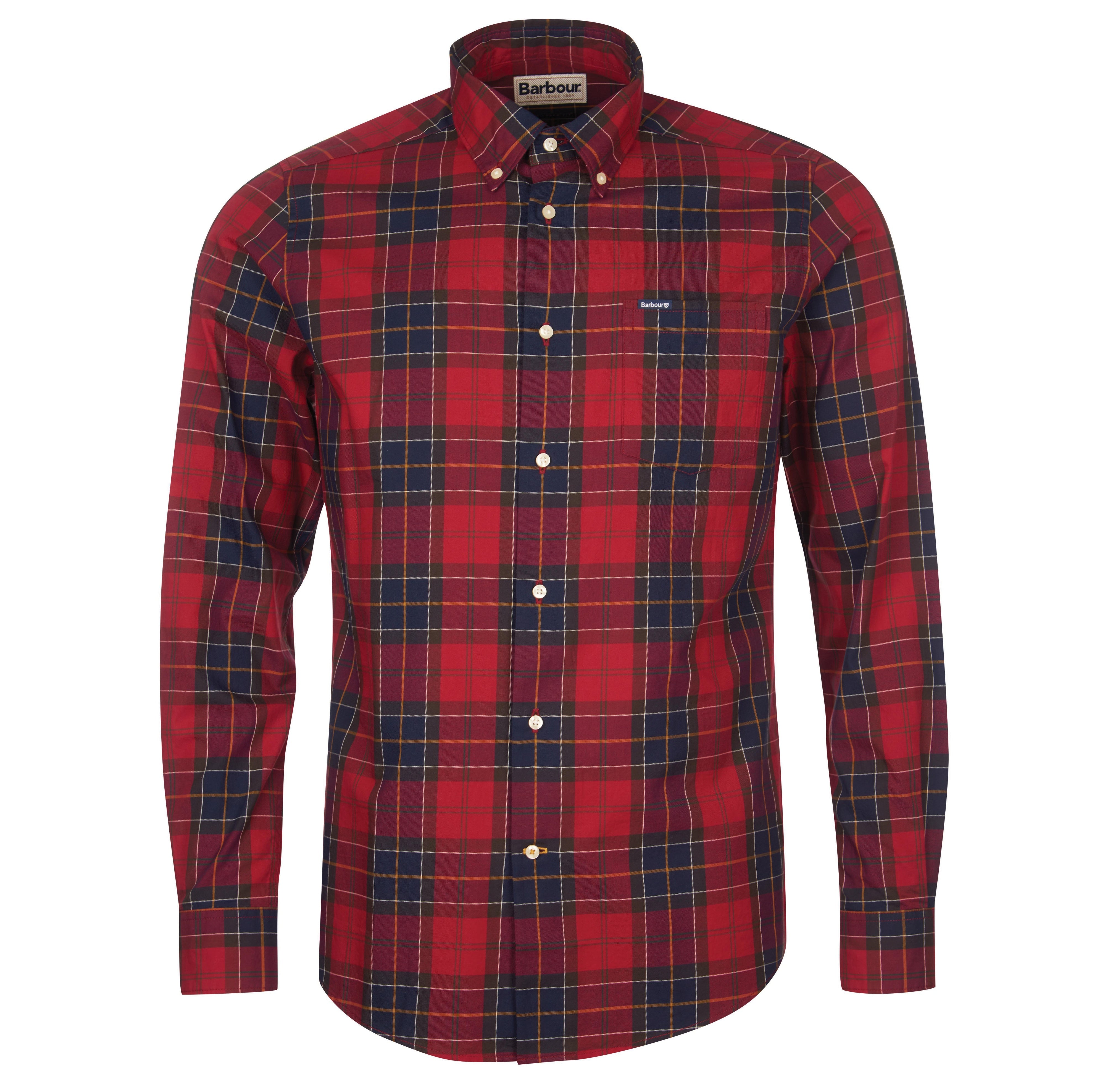 Barbour Red Tartan Mens Shirt