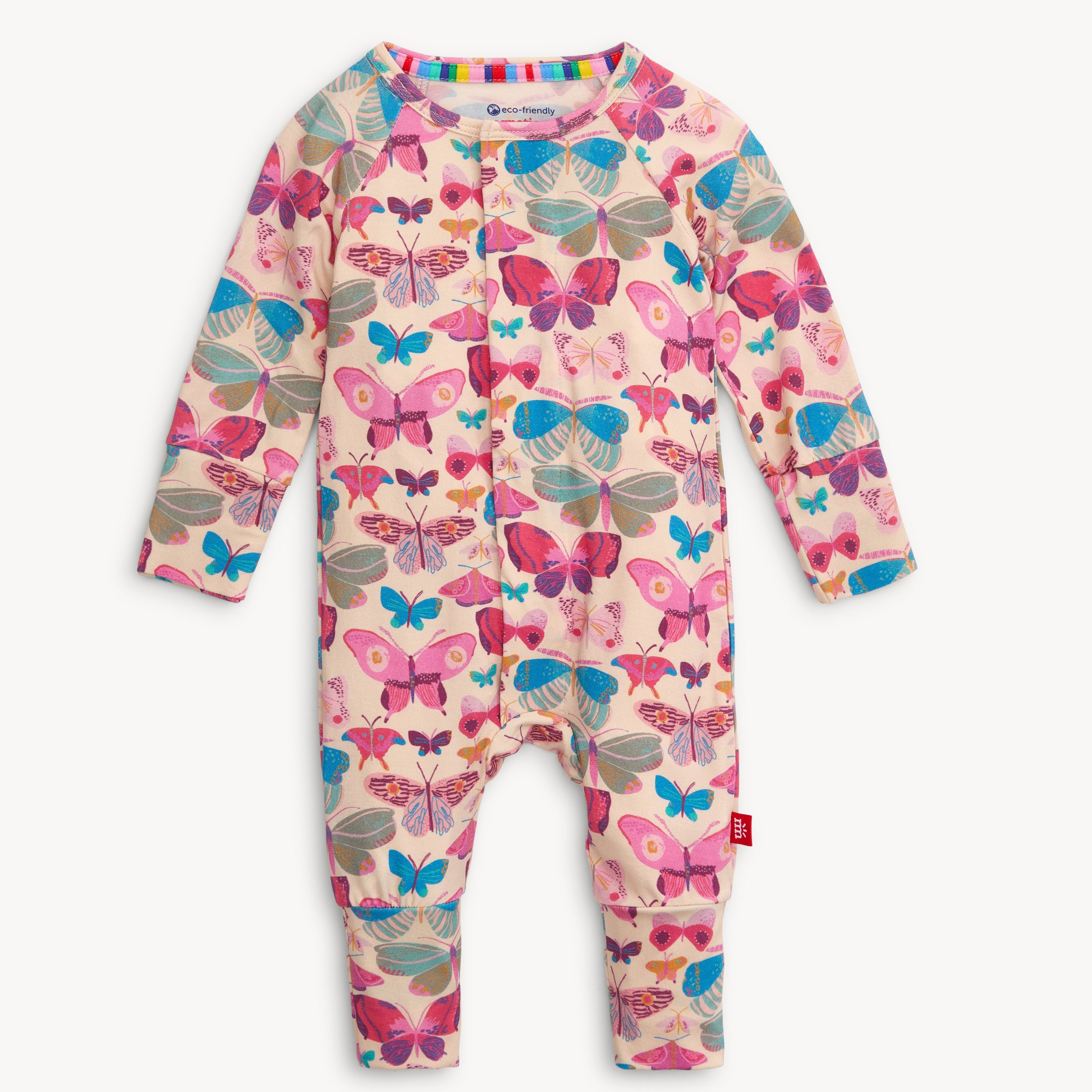 Magnetic Me Pink Butterfly Bamboo Coverall