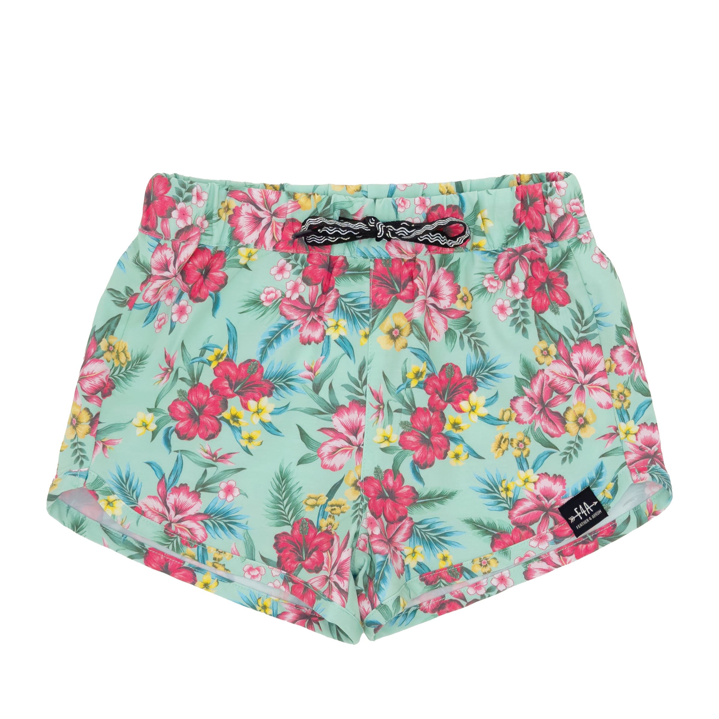 Aqua Pink Floral Beach Short