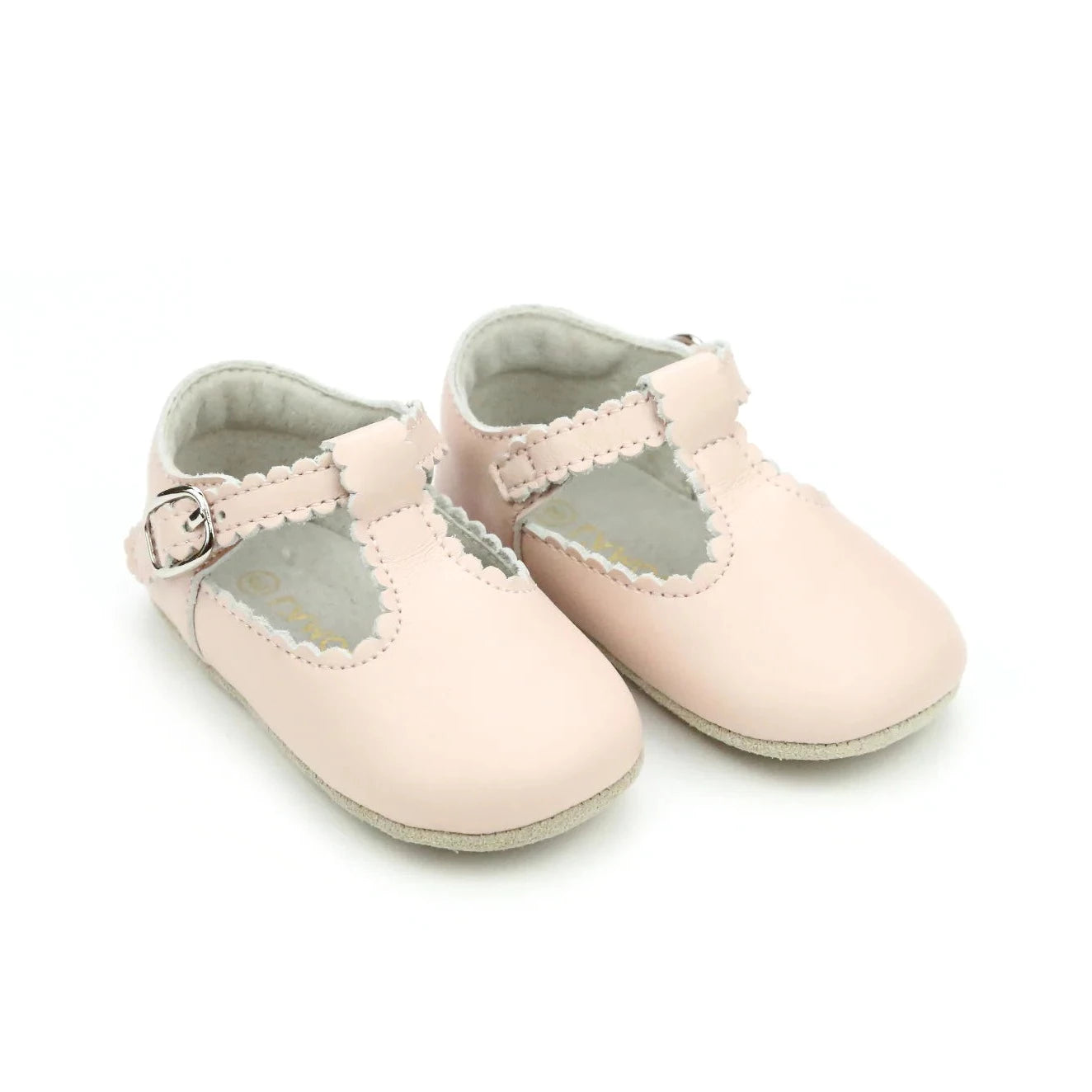 Elodie Scalloped T-Strap Mary Jane Crib Shoe