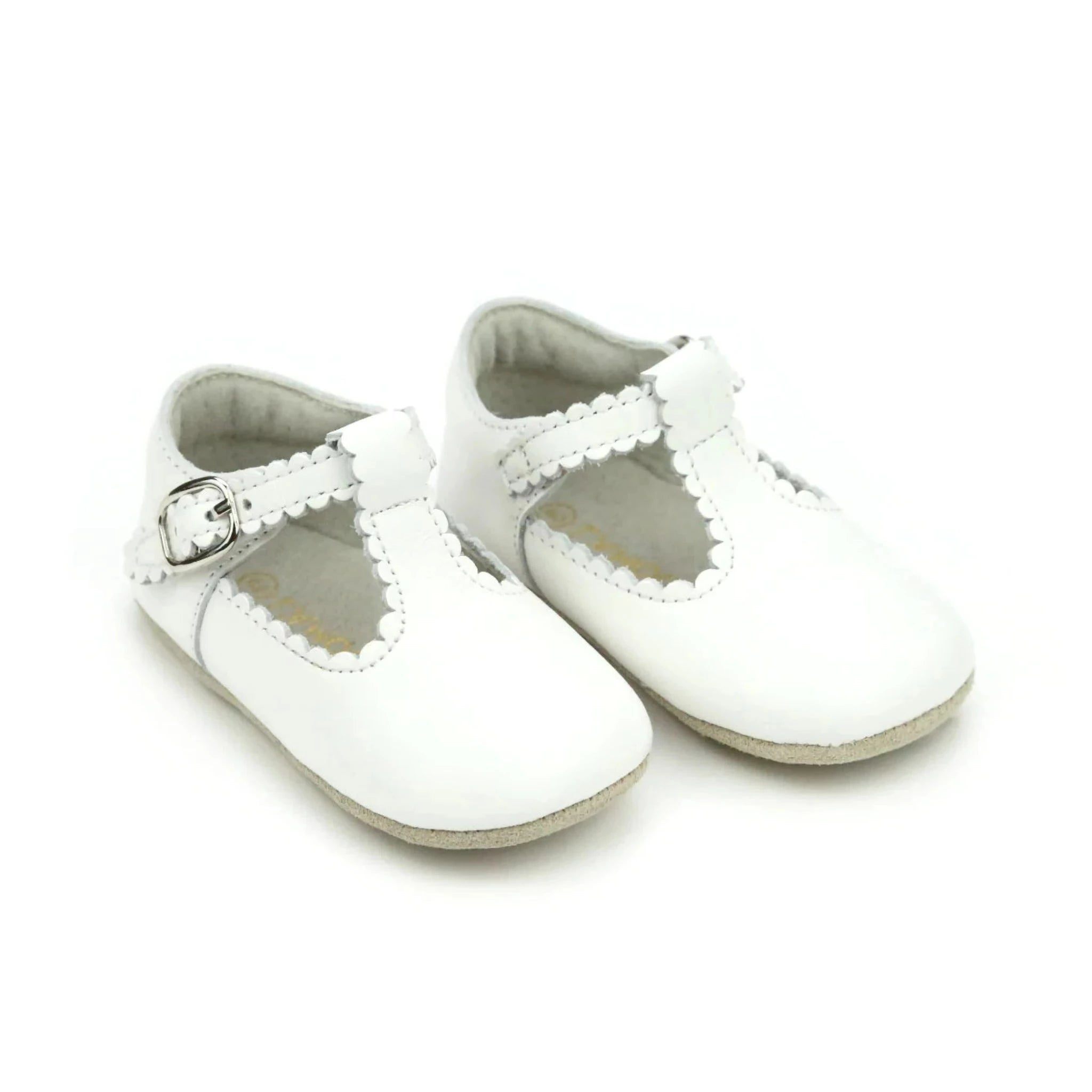 Elodie Scalloped T-Strap Mary Jane Crib Shoe